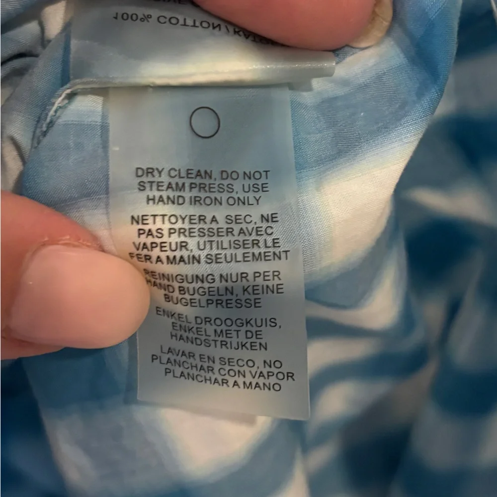 Robert Graham Blue & White Cotton Checked Collared Shirt Women’s Medium - Picture 6 of 10